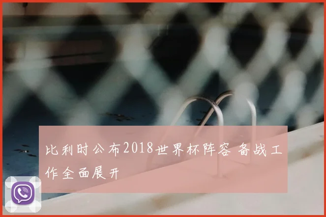比利时公布2018世界杯阵容 备战工作全面展开